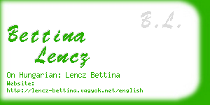 bettina lencz business card